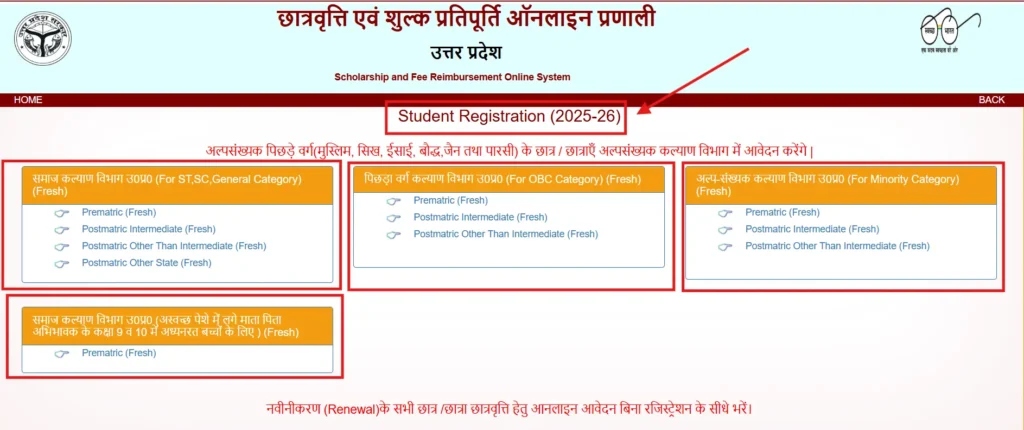 up scholarship Registration