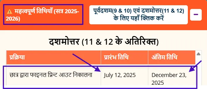 Up scholarship last date registration